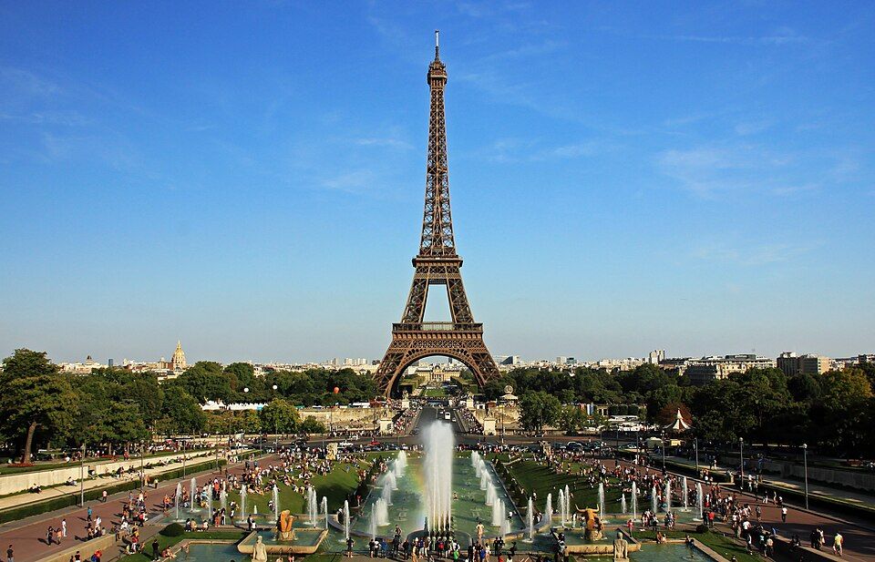 Der Eiffelturm vom Trocadéro